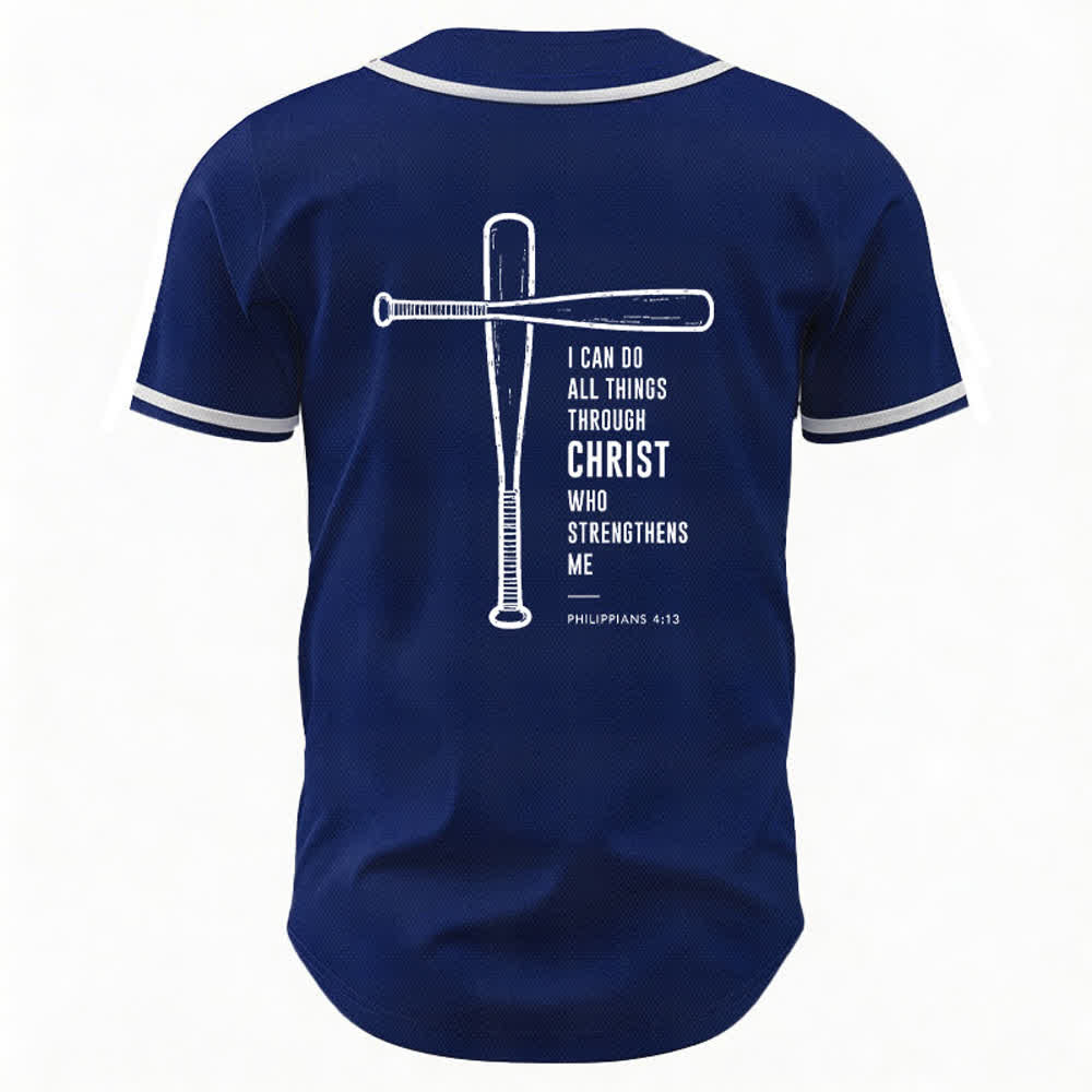Christianartworkshop Black Mesh Verse Back Baseball Jersey - image 37