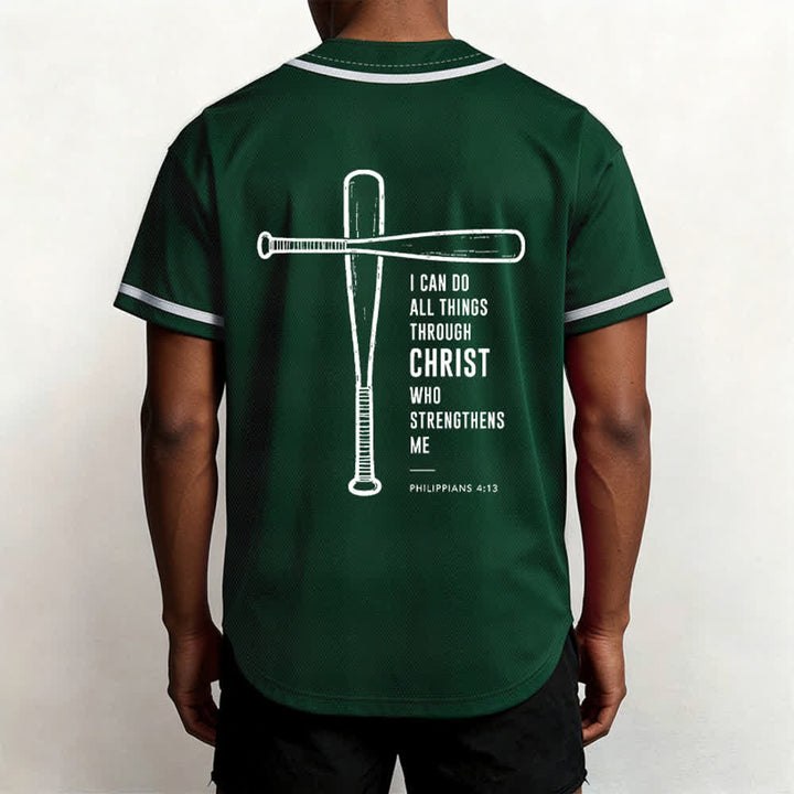 Christianartworkshop Black Mesh Verse Back Baseball Jersey - image 26