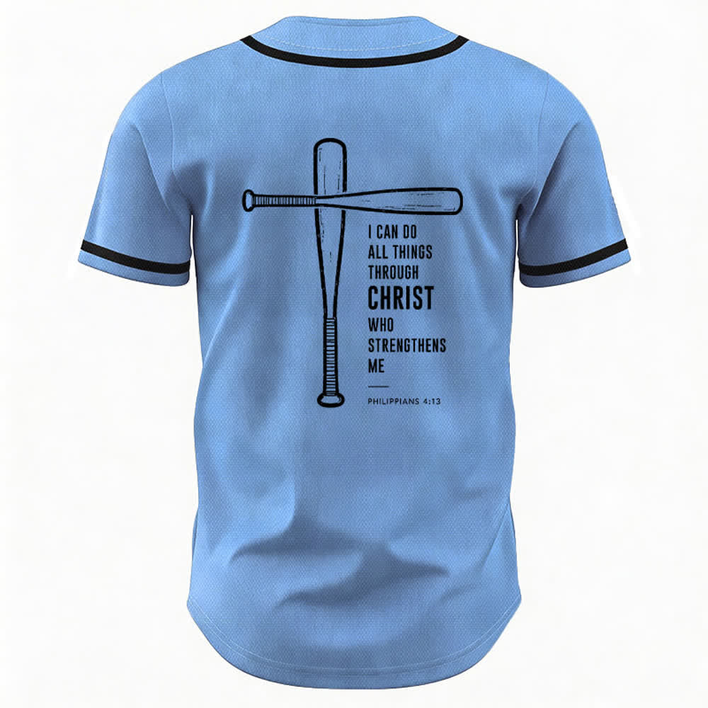 Christianartworkshop Black Mesh Verse Back Baseball Jersey - image 50
