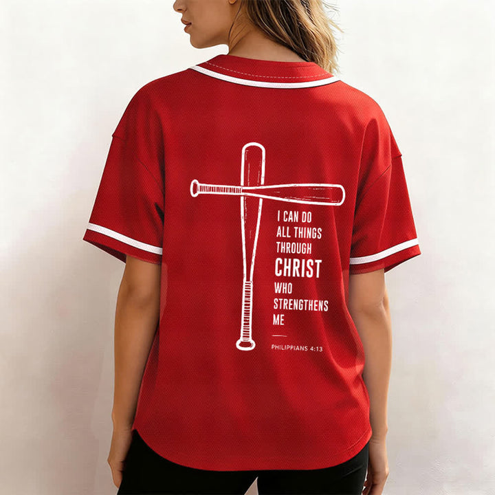 Christianartworkshop Black Mesh Verse Back Baseball Jersey - image 45