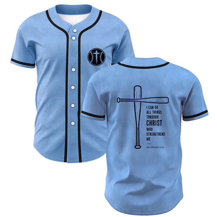 Christianartworkshop Black Mesh Verse Back Baseball Jersey - Sky Blue - 5XL - image 49