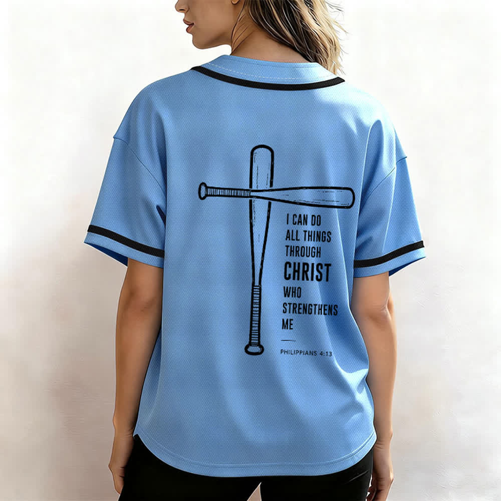 Christianartworkshop Black Mesh Verse Back Baseball Jersey - image 52