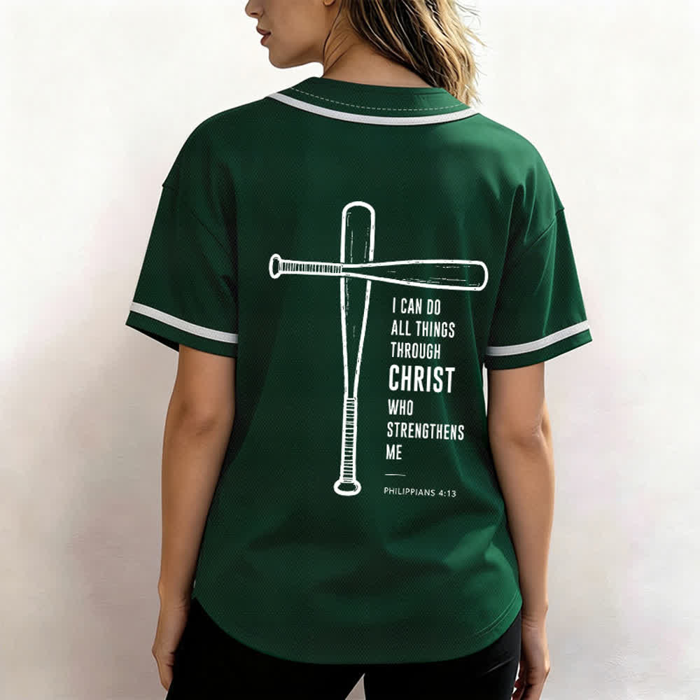 Christianartworkshop Black Mesh Verse Back Baseball Jersey - image 24