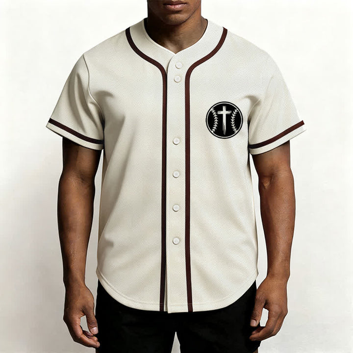 Christianartworkshop Black Mesh Verse Back Baseball Jersey - image 34