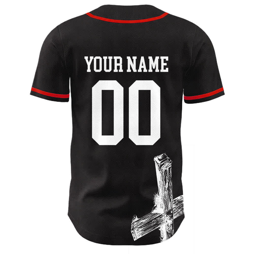 Christianartworkshop Jesus Saves Custom Name Baseball Jersey - image 16