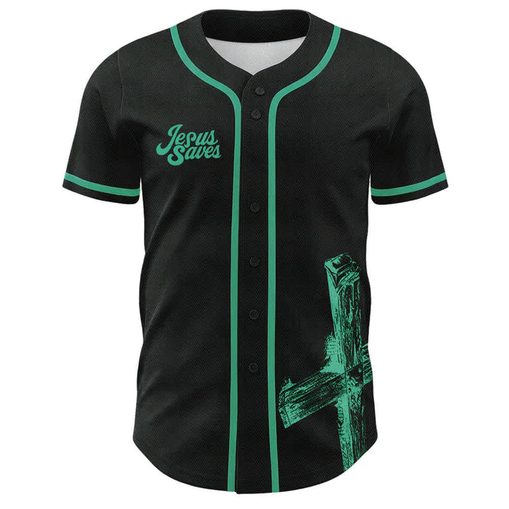 Christianartworkshop Jesus Saves Custom Name Baseball Jersey - image 8