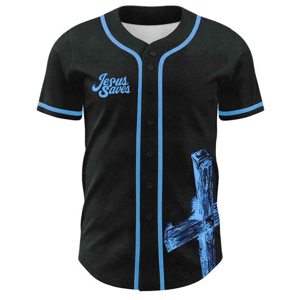 Christianartworkshop Jesus Saves Custom Name Baseball Jersey - image 5