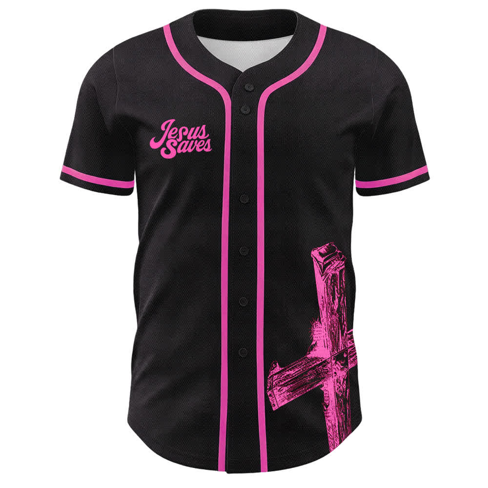 Christianartworkshop Jesus Saves Custom Name Baseball Jersey - image 26