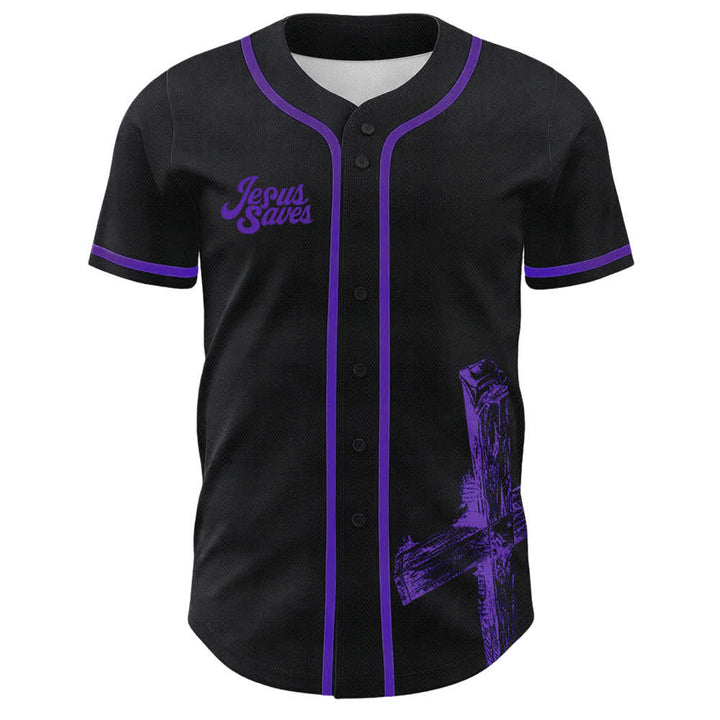 Christianartworkshop Jesus Saves Custom Name Baseball Jersey - image 11