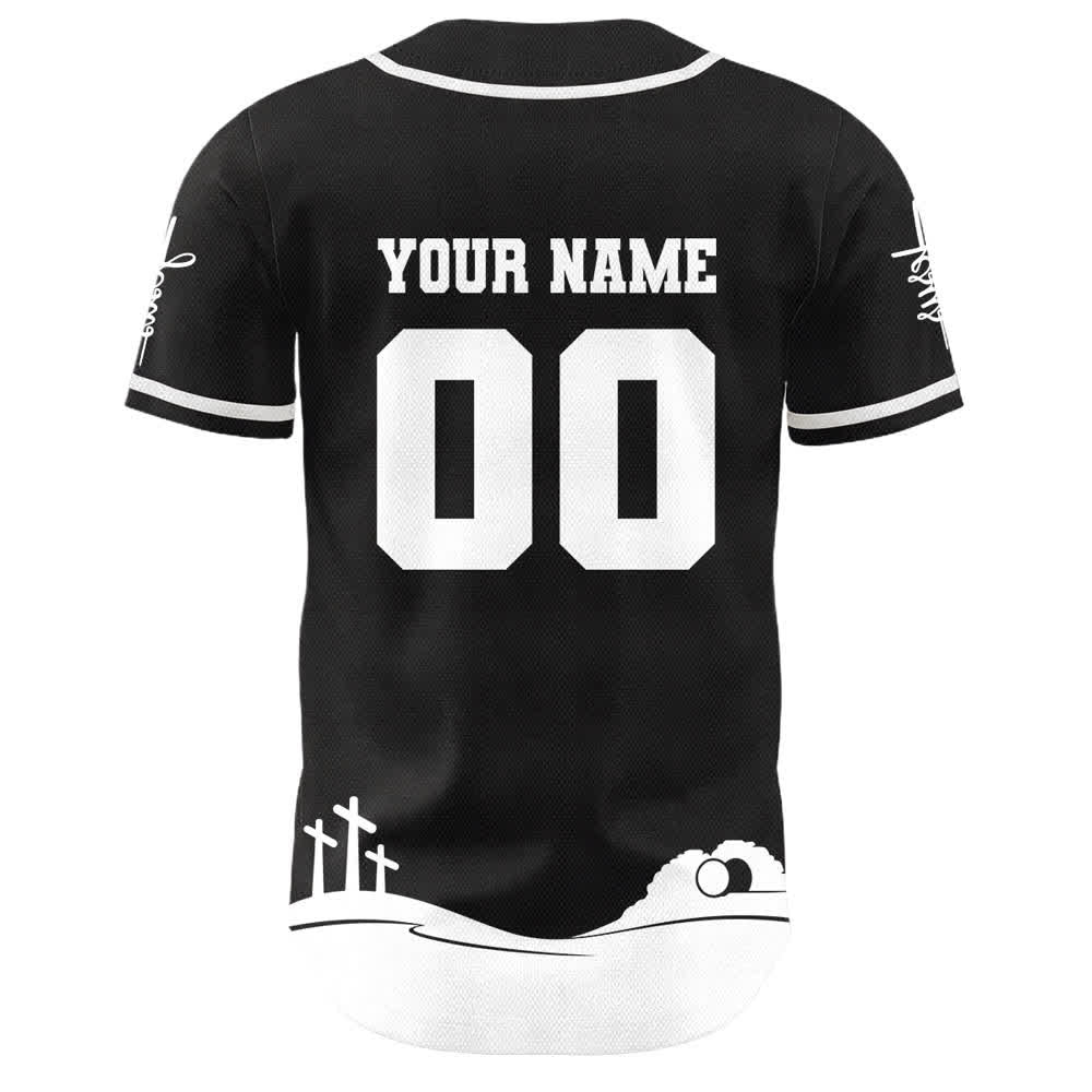 Christianartworkshop Jesus Is My King Personalized Mesh Baseball Jersey - image 4