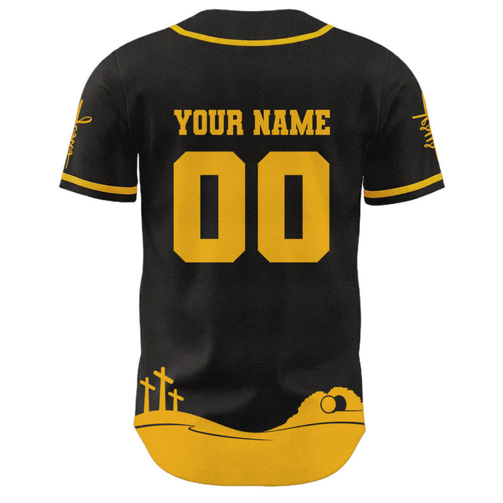 Christianartworkshop Jesus Is My King Name & Number Personalized Baseball Jersey - image 19