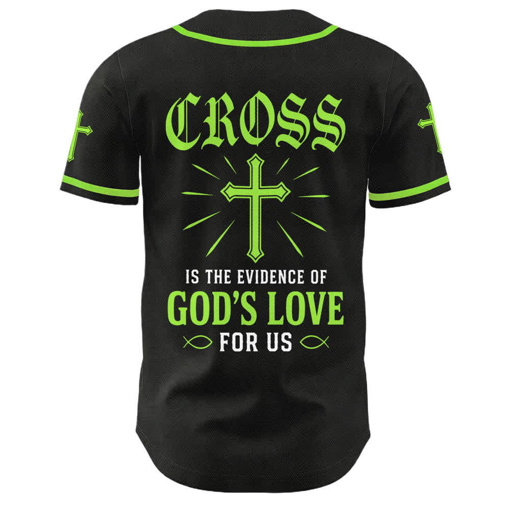 Christianartworkshop Jesus Cross Black Gold Button Up Baseball Jersey - image 19