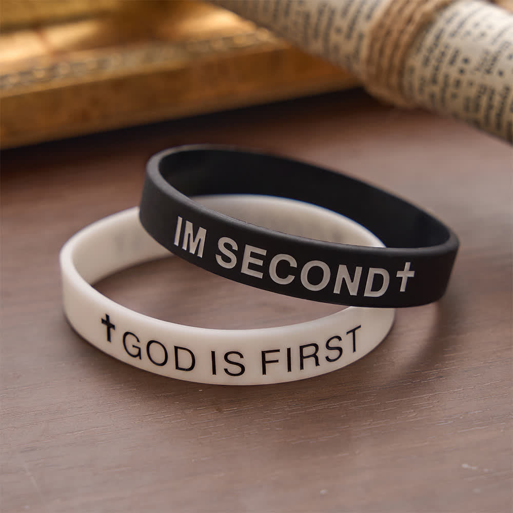 Christianartworkshop Luminous Cross Silicone Wristband With Inspirational Script: Emblem of Humble Sacred Surrender - image 5