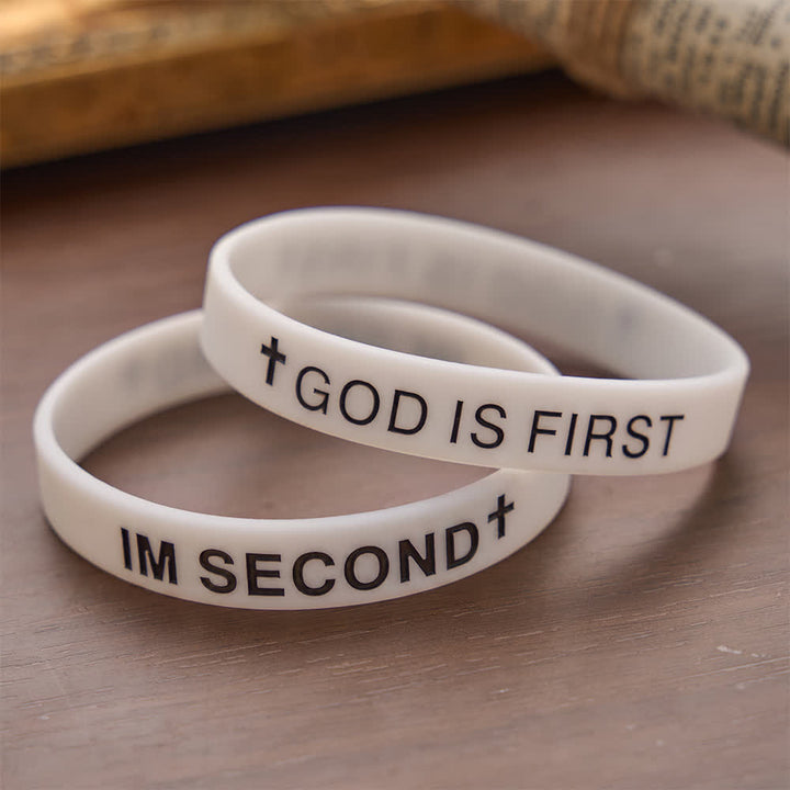 Christianartworkshop Luminous Cross Silicone Wristband With Inspirational Script: Emblem of Humble Sacred Surrender - image 2