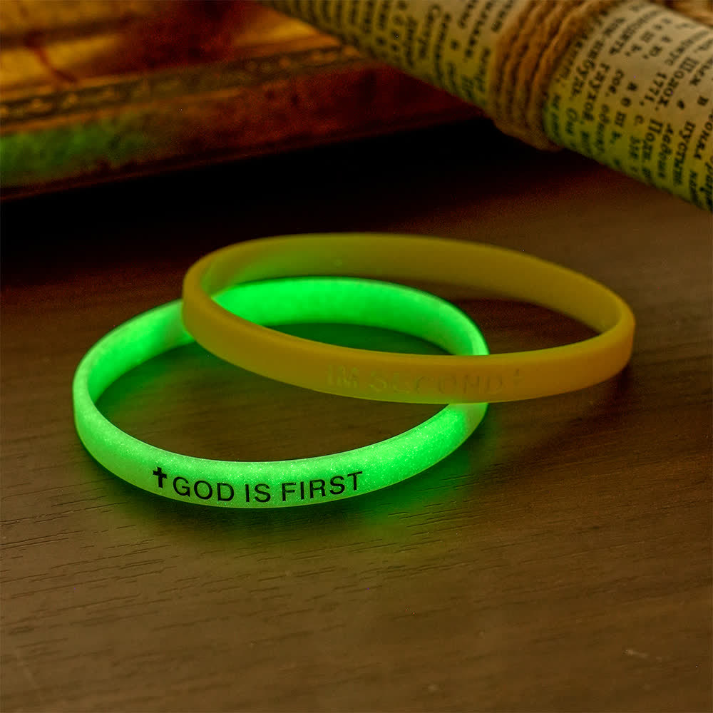 Christianartworkshop Luminous Cross Silicone Wristband With Inspirational Script: Emblem of Humble Sacred Surrender - G - image 12