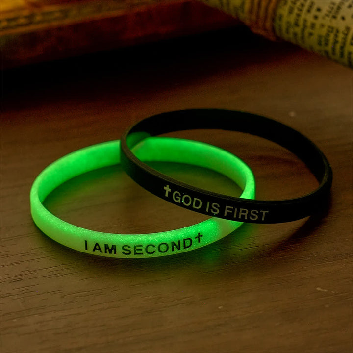 Christianartworkshop Luminous Cross Silicone Wristband With Inspirational Script: Emblem of Humble Sacred Surrender - I - image 16