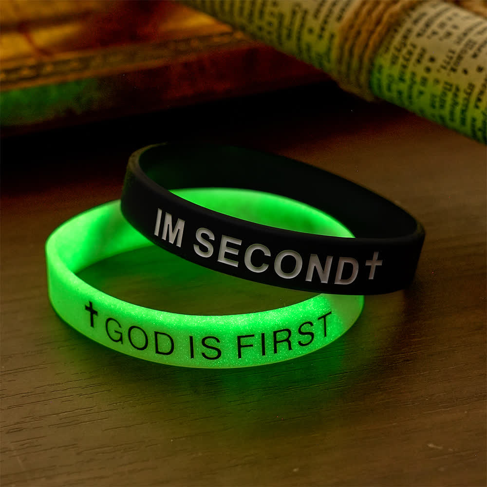 Christianartworkshop Luminous Cross Silicone Wristband With Inspirational Script: Emblem of Humble Sacred Surrender - C - image 4