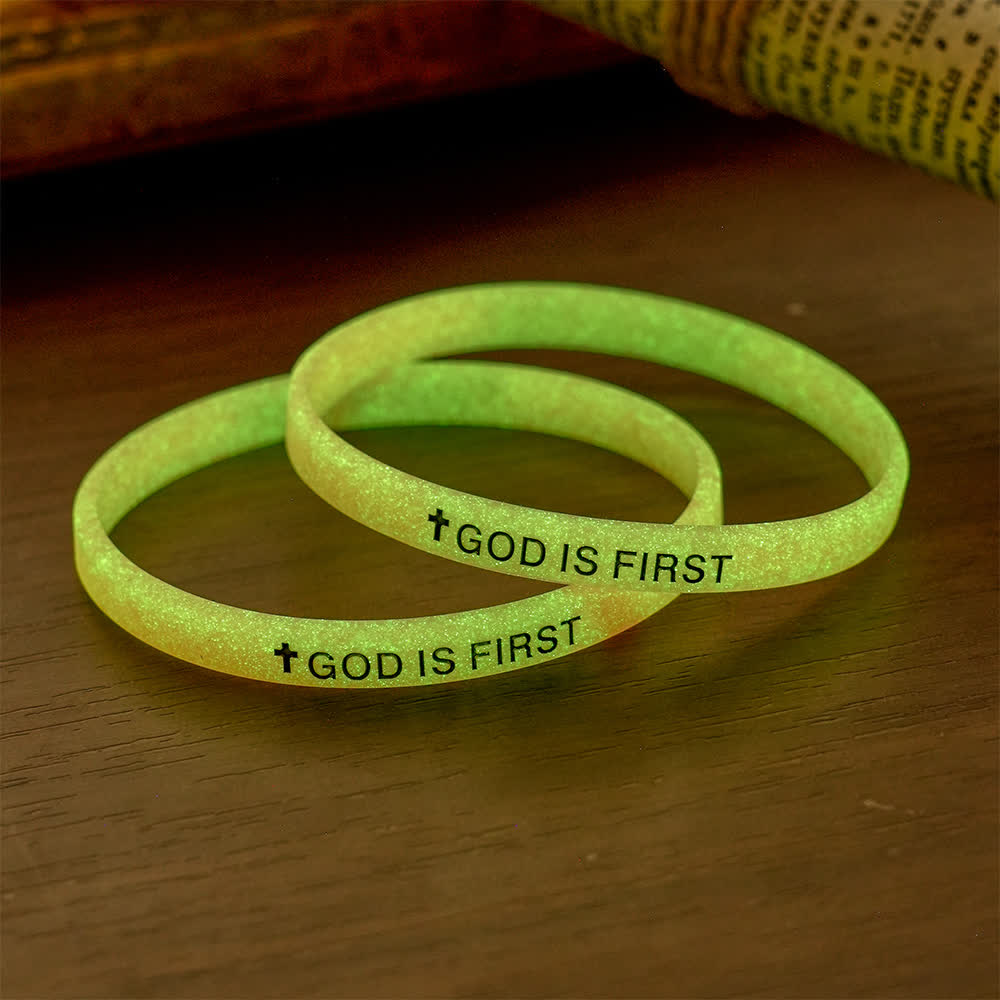Christianartworkshop Luminous Cross Silicone Wristband With Inspirational Script: Emblem of Humble Sacred Surrender - J - image 19