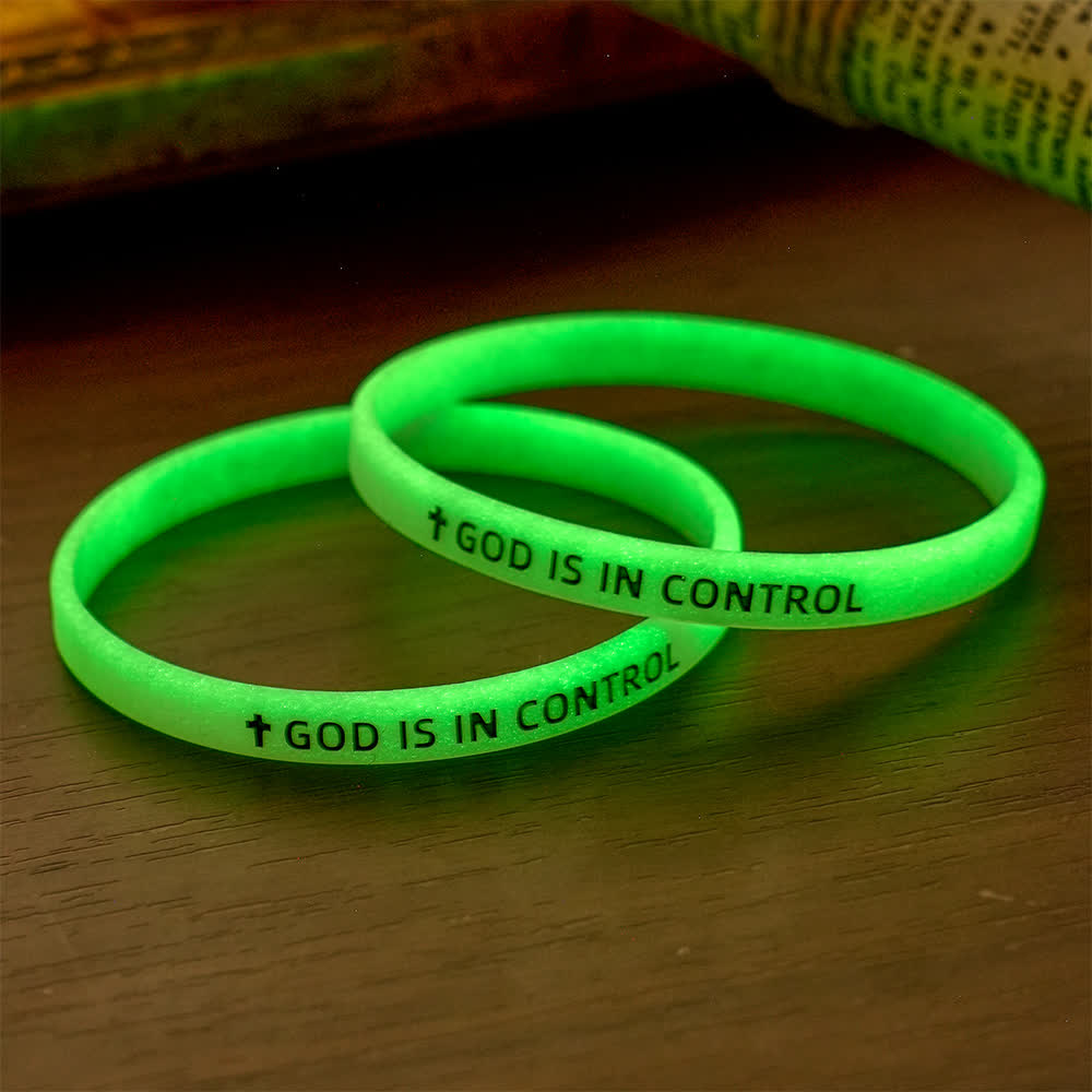 Christianartworkshop Luminous Cross Silicone Wristband With Inspirational Script: Emblem of Humble Sacred Surrender - E - image 8