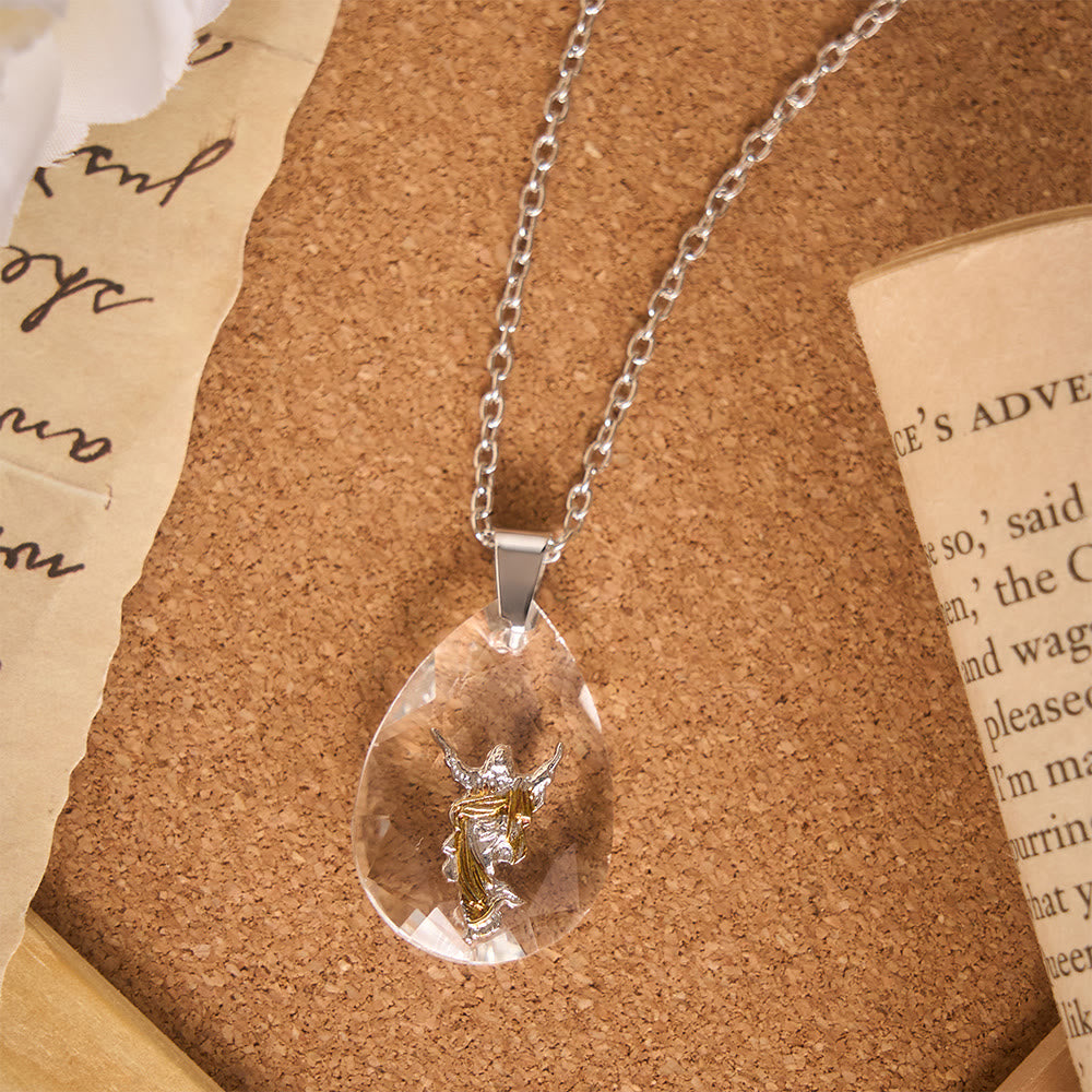 Christianartworkshop Multi-Style Sacred Motif Teardrop Crystal Chain Necklace: Icon of Diversified Devotional Comfort - image 2