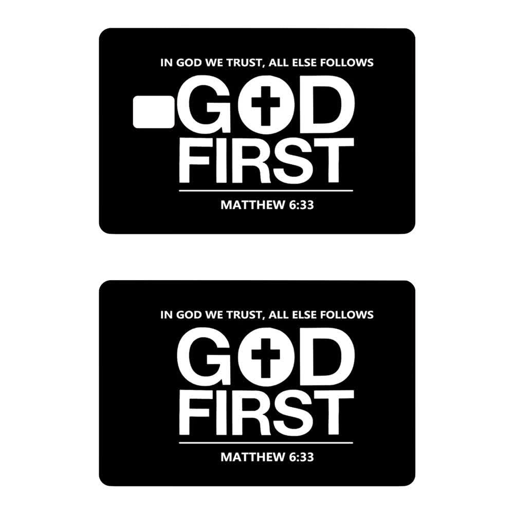 Christianartworkshop Waterproof God First Scripture Card Sticker With Matthew 6:33 Verse: Emblem of Firm Heavenly Priority - Matthew 6:33 - Set of 10 - image 2