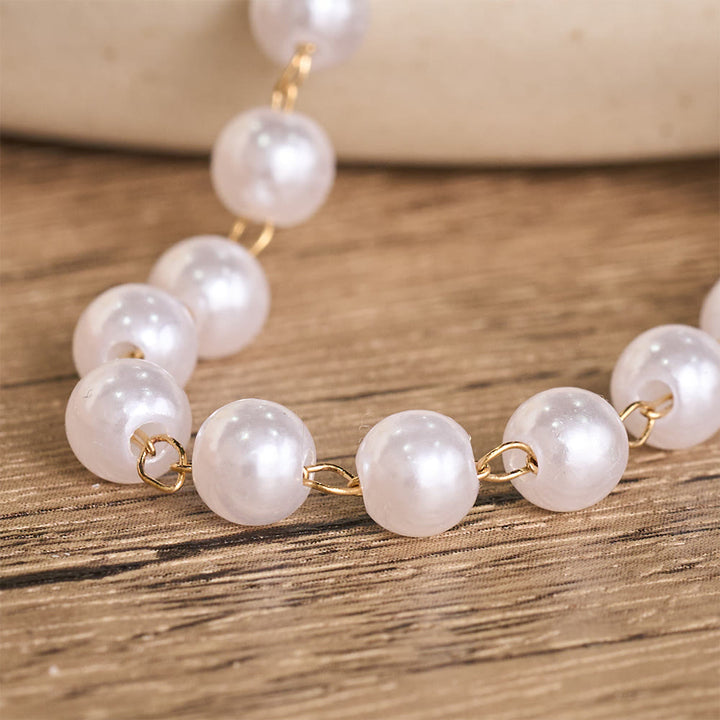 Christianartworkshop Pearl Bead Tassel Cross Choker Necklace: Emblem of Soft Heavenly Tenderness - image 2