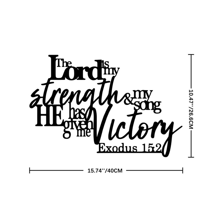 Christianartworkshop Bold Mixed Font Exodus Scripture Metal Wall Decoration: Emblem of Mighty Heavenly Strength & Triumph - 13.77"*15.74"*0.04'' / 35*40*0.1cm - image 6