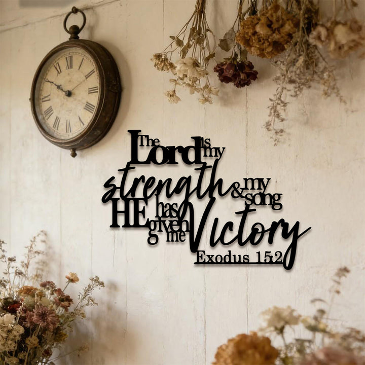 Christianartworkshop Bold Mixed Font Exodus Scripture Metal Wall Decoration: Emblem of Mighty Heavenly Strength & Triumph - image 2