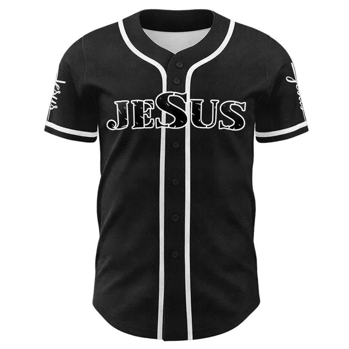 Christianartworkshop Jesus Cross Nail and Crown of Thorns Baseball Jersey - image 5