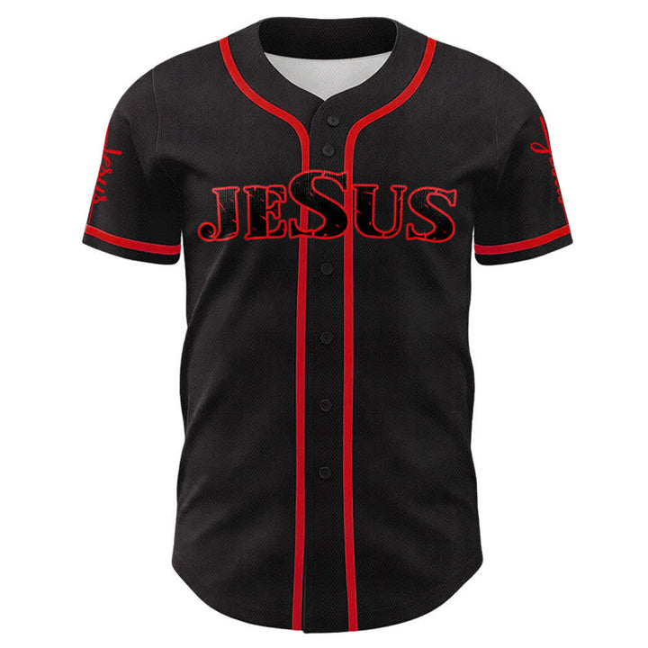 Christianartworkshop Jesus Cross Nail and Crown of Thorns Baseball Jersey - image 8