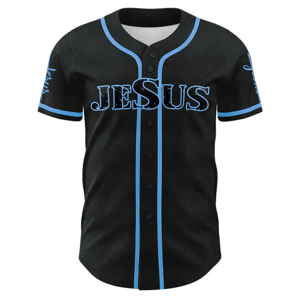 Christianartworkshop Jesus Cross Nail and Crown of Thorns Baseball Jersey - image 17