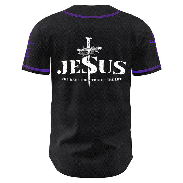 Christianartworkshop Jesus Cross Nail and Crown of Thorns Baseball Jersey - image 31