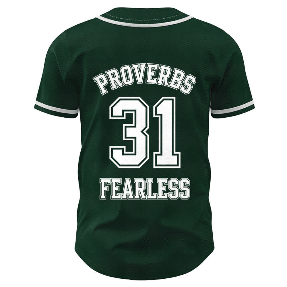 Christianartworkshop Proverbs 31 Fearless Faith Graphic Unisex Baseball Jersey - image 43