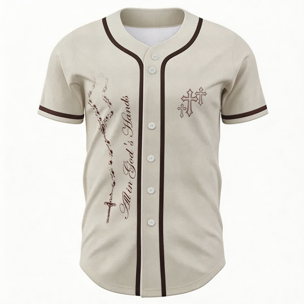 Christianartworkshop Trust Hope Strive Believe All In God's Hands Faith Motif Unisex Baseball Jersey - image 29
