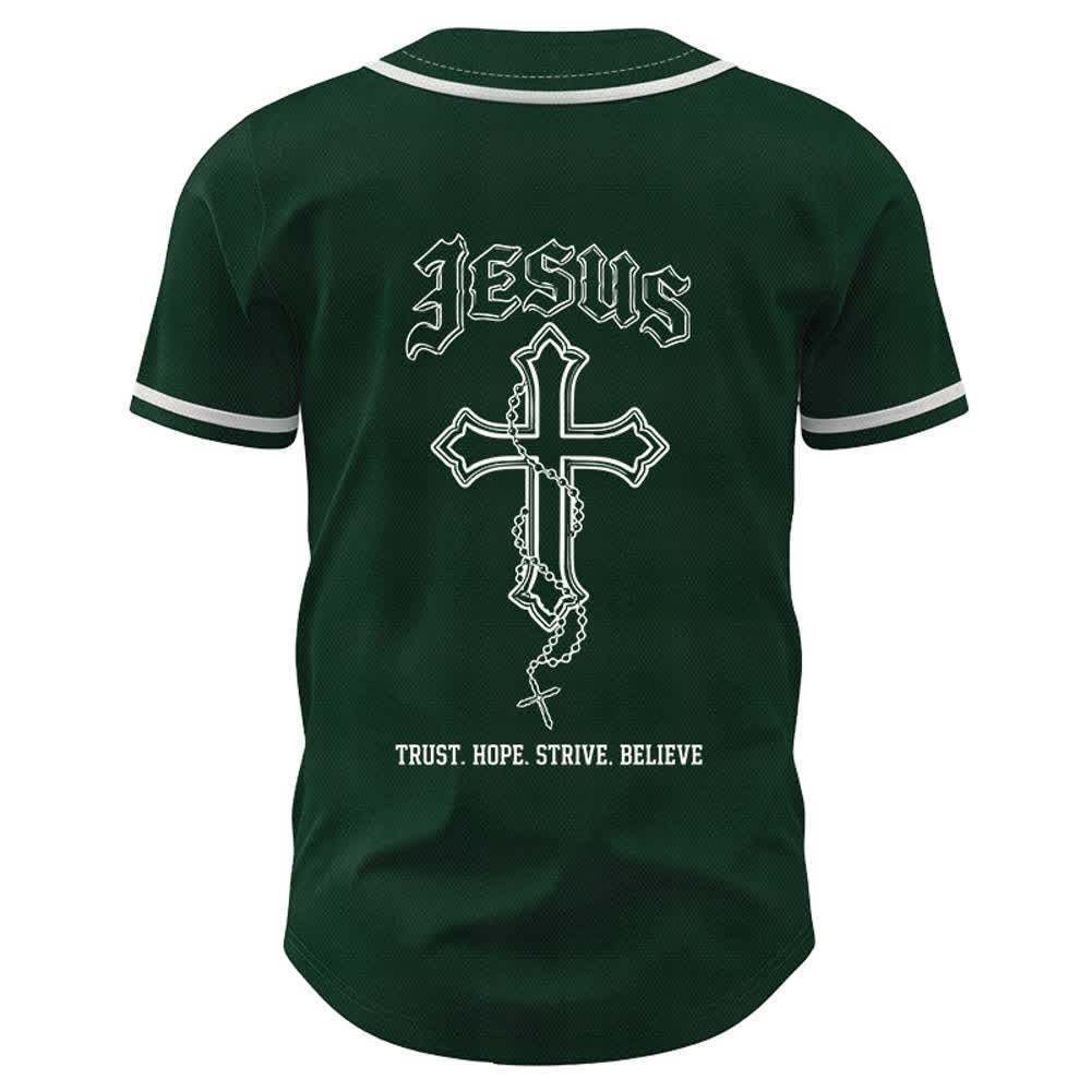 Christianartworkshop Trust Hope Strive Believe All In God's Hands Faith Motif Unisex Baseball Jersey - image 44