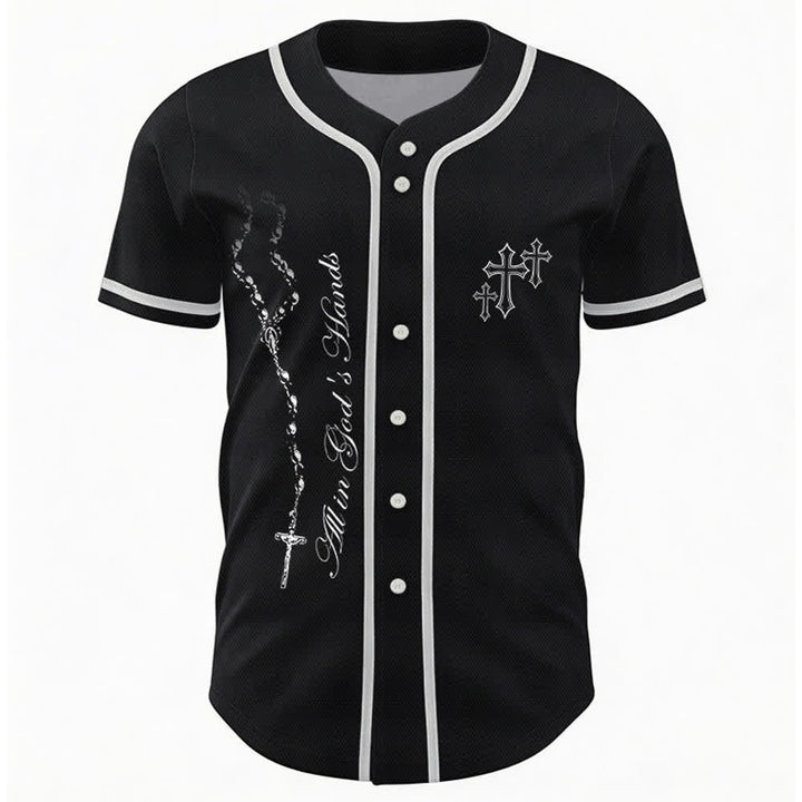 Christianartworkshop Trust Hope Strive Believe All In God's Hands Faith Motif Unisex Baseball Jersey - image 8