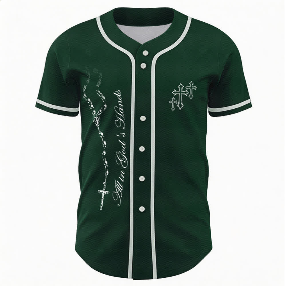 Christianartworkshop Trust Hope Strive Believe All In God's Hands Faith Motif Unisex Baseball Jersey - image 43