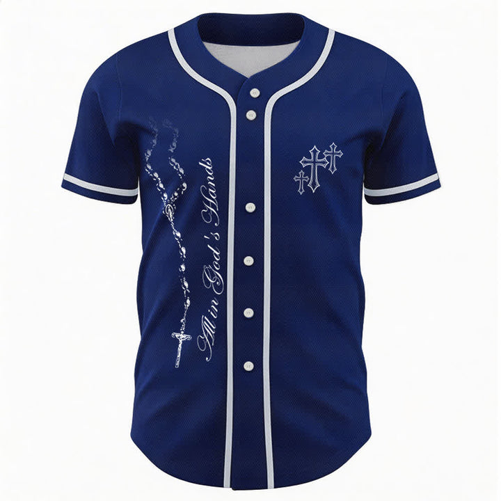 Christianartworkshop Trust Hope Strive Believe All In God's Hands Faith Motif Unisex Baseball Jersey - image 22