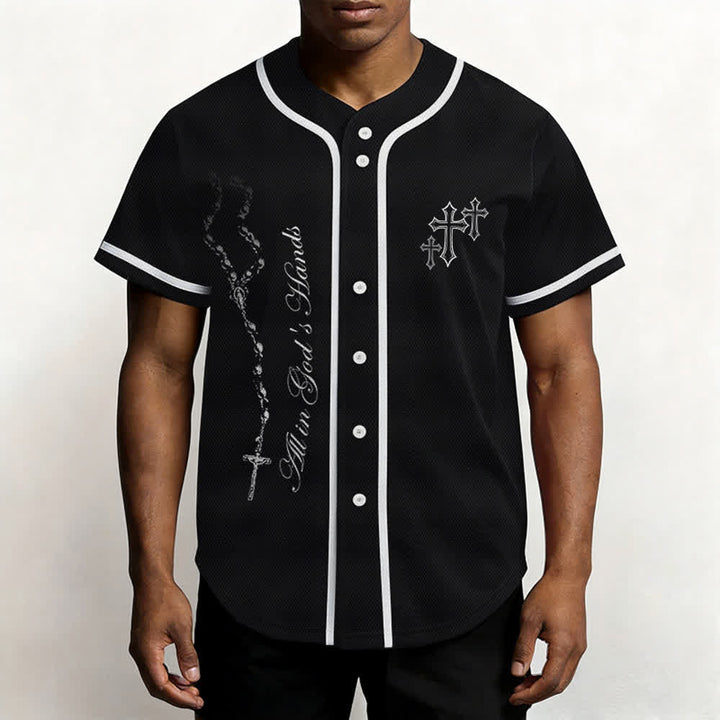 Christianartworkshop Trust Hope Strive Believe All In God's Hands Faith Motif Unisex Baseball Jersey - image 10