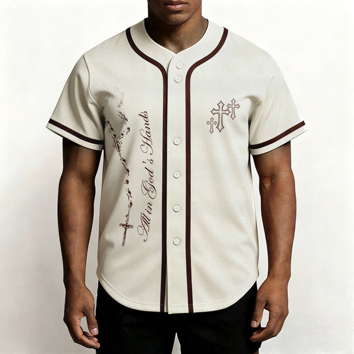 Christianartworkshop Trust Hope Strive Believe All In God's Hands Faith Motif Unisex Baseball Jersey - image 31