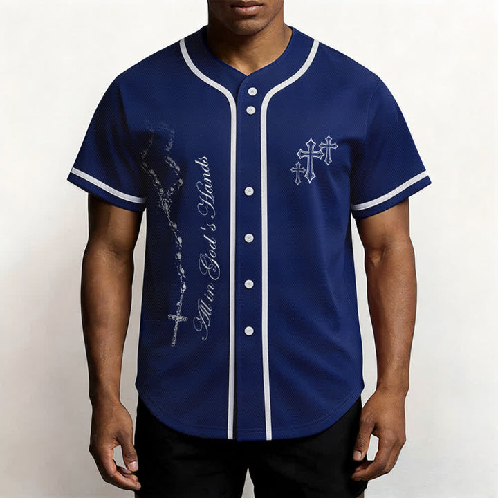 Christianartworkshop Trust Hope Strive Believe All In God's Hands Faith Motif Unisex Baseball Jersey - image 24