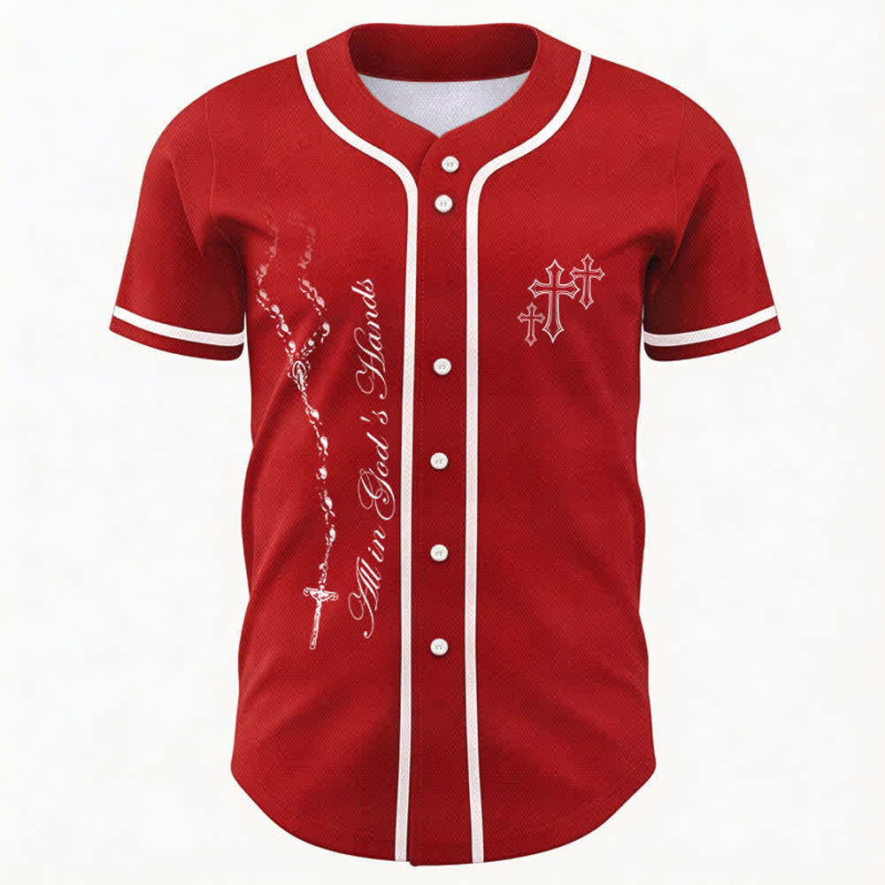 Christianartworkshop Trust Hope Strive Believe All In God's Hands Faith Motif Unisex Baseball Jersey - image 50
