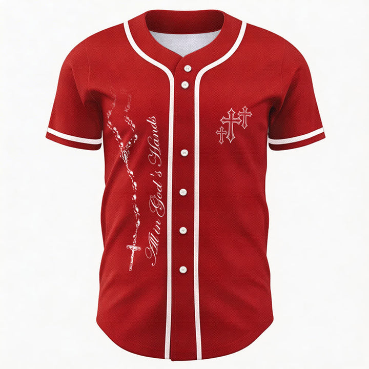 Christianartworkshop Trust Hope Strive Believe All In God's Hands Faith Motif Unisex Baseball Jersey - image 50
