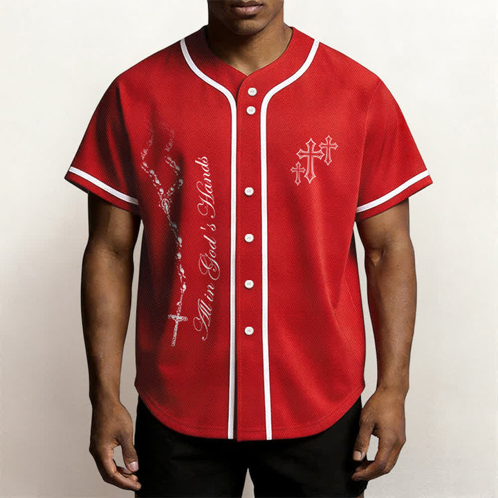 Christianartworkshop Trust Hope Strive Believe All In God's Hands Faith Motif Unisex Baseball Jersey - image 52