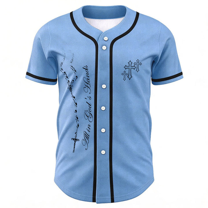 Christianartworkshop Trust Hope Strive Believe All In God's Hands Faith Motif Unisex Baseball Jersey - image 36