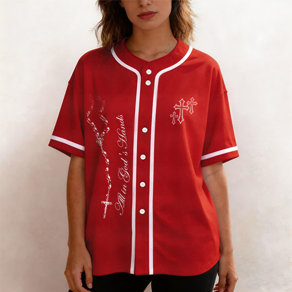 Christianartworkshop Trust Hope Strive Believe All In God's Hands Faith Motif Unisex Baseball Jersey - image 54