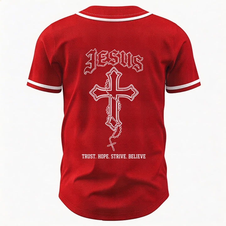 Christianartworkshop Trust Hope Strive Believe All In God's Hands Faith Motif Unisex Baseball Jersey - image 51