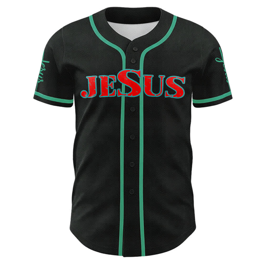 Christianartworkshop Jesus Cross Nail and Crown of Thorns Baseball Jersey - image 41