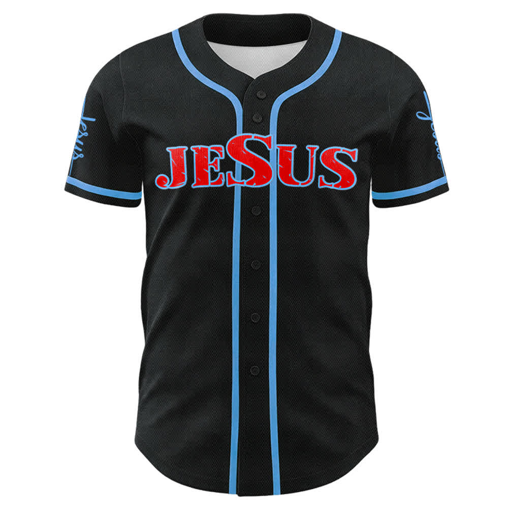 Christianartworkshop Jesus Cross Nail and Crown of Thorns Baseball Jersey - image 44