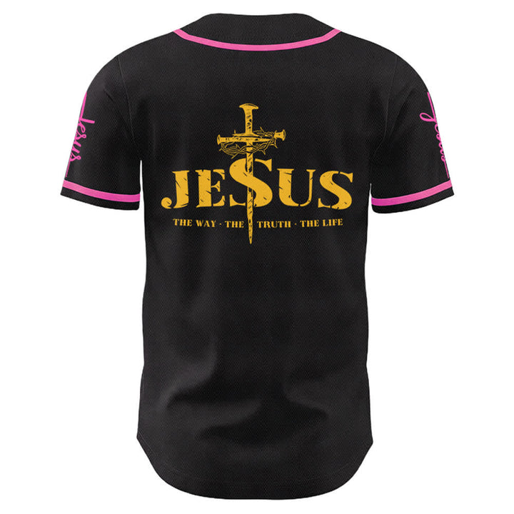 Christianartworkshop Jesus Cross Nail and Crown of Thorns Baseball Jersey - image 48